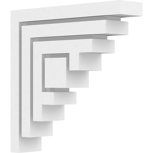 Ekena Millwork Standard Landon Architectural Grade PVC Bracket, 2"W x 9"D x 9"H BKTP02X09X09LAN - main